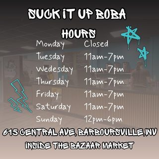 Here are the official hours for the shop! Come check us out anytime in